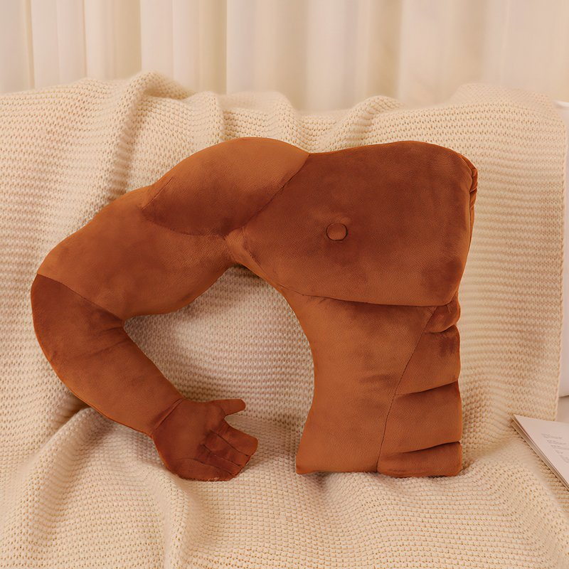 Coussin bras marron