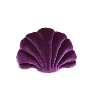 Grand coussin décoratif coquillage violet