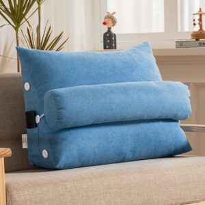 Coussin soutien de dos bleu, 5 nuances