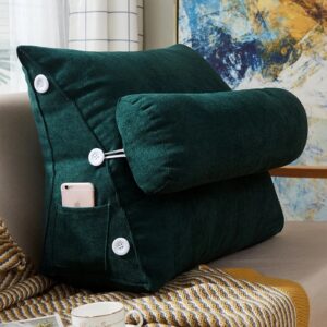 Coussin triangulaire assise réglable vert 45x45 cm