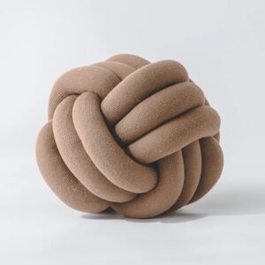 Coussin scandinave nœud marron