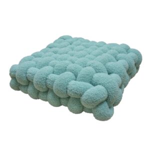 Coussin nœud bleu carré