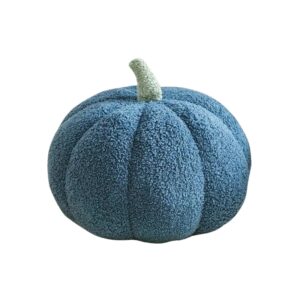 Coussin en forme de citrouille bleu