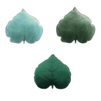 coussin feuille verte