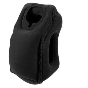Coussin de voyage gonflable multiposition - Noir