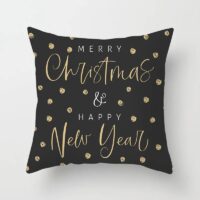 Coussin de Noël : Merry Christmas and Happy New Year