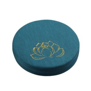 Coussin yoga méditation design lotus bleu