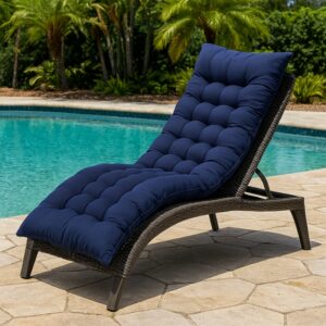 Coussin bain de soleil bleu marine