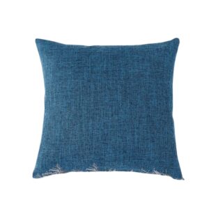 Coussin en lin bleu jean