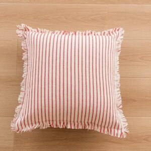 Coussin lin scandinave 45 x 45 cm - Rouge