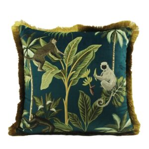 Coussin motif jungle
