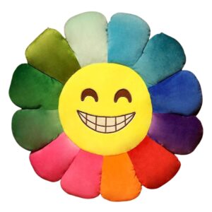 Coussin smiley : fleur heureuse