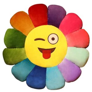 Coussin smiley fleur clin d'oeil