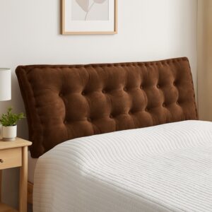 Coussin marron chocolat pour lit