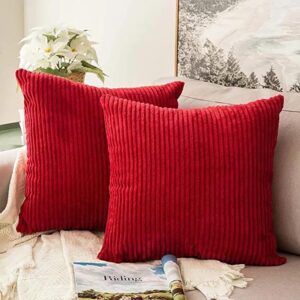 Coussin velours rouge