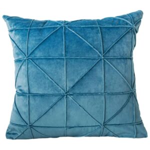 Coussin turquoise velours