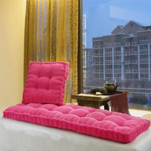 Grand coussin de sol rectangulaire rose​