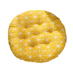 Coussin rond de chaise jaune