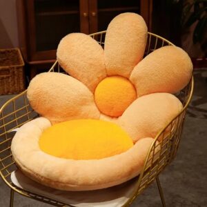 Coussin de lecture fleur orange