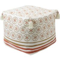 coussin pouf carré terracotta