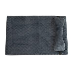 Lit coussin chien avec oreiller gris anthracite