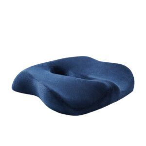 Coussin hémorroïdaire à mémoire de forme bleu