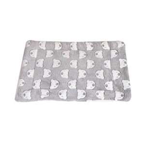 Petit coussin pour chat gris à motifs oursons