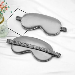 Masque de sommeil soie argenté